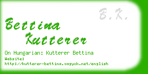 bettina kutterer business card